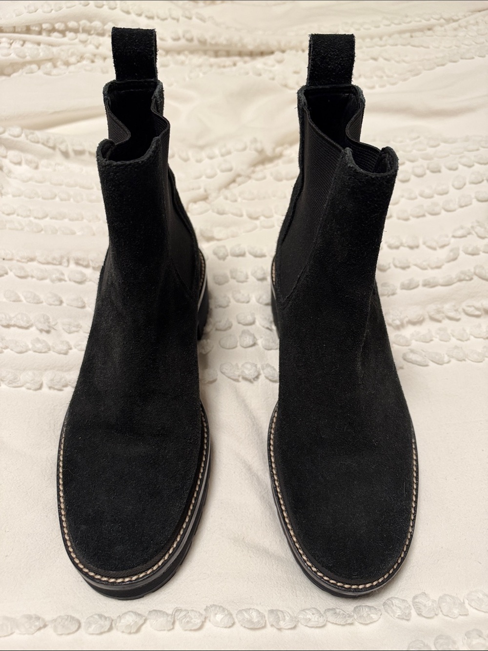 Tory Burch Black Suede Chelsea Ankle Boots